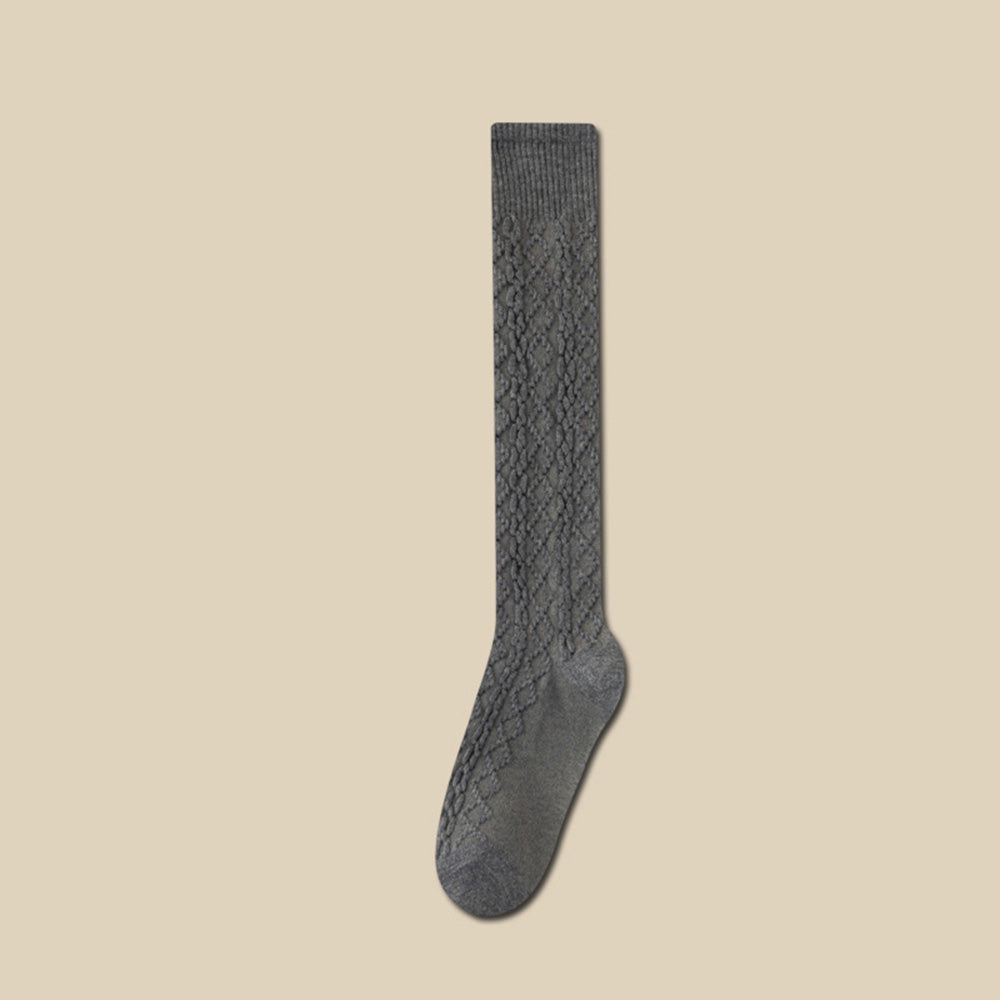 Cable Knit Calf Socks - DippedShop Wholesale - #4819
