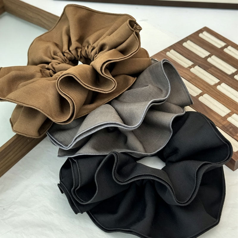 Minimalist Solid Color Double Layer Scrunchies 6W6HSR352