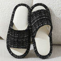 Linen Open Toe Slippers - DippedShop Wholesale - #7747