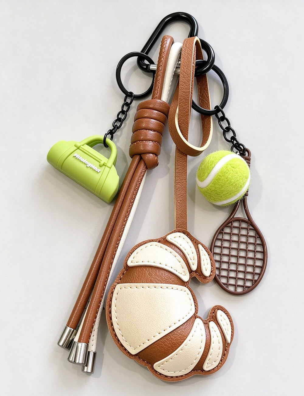 Croissant Tennis Bag Charm - DippedShop Wholesale - #6995