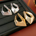 Chunky Irregular Gold Plated Statement Stud Earrings 6W6JER732