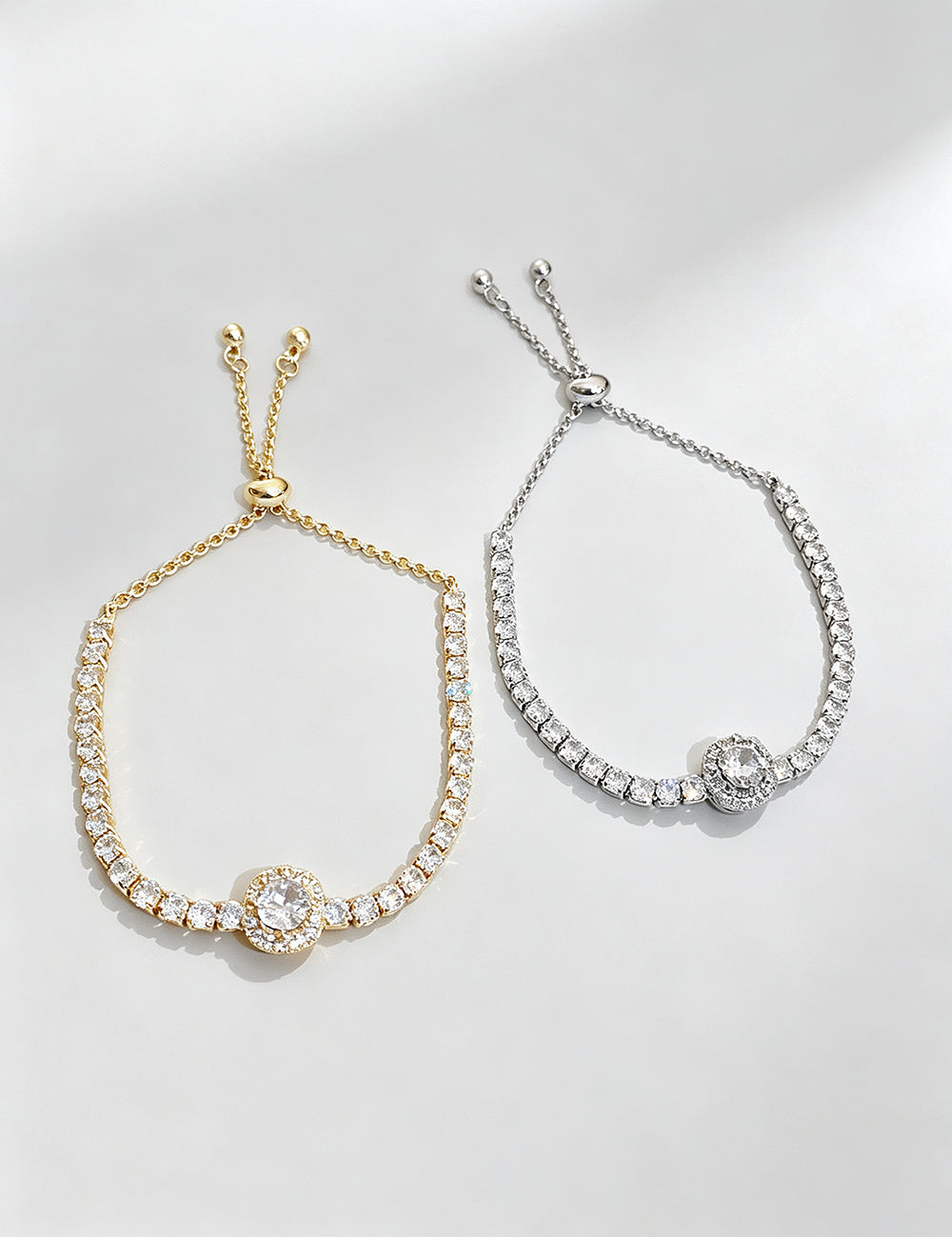 Stylish Gold Plated Rhinestones Heart Pendant Bracelet 6W6JBR715