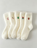 Soft Christmas Embroidered Fuzzy Socks 6W8FSO902