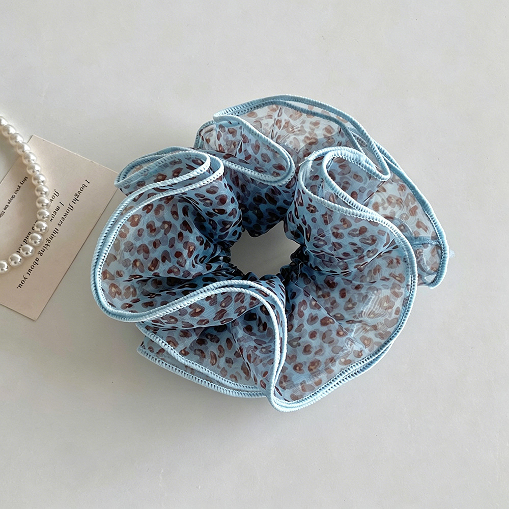 Leopard Print Mesh Hair Scrunchies MK2BW6W6HSR44