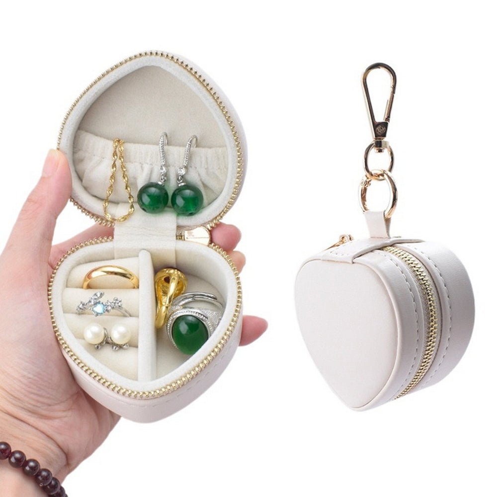 Sweet Heart Portable Mini Jewelry Case with Keychain 6H13HSJ149