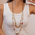 Double Layer Beaded Necklace - DippedShop Wholesale - #9603