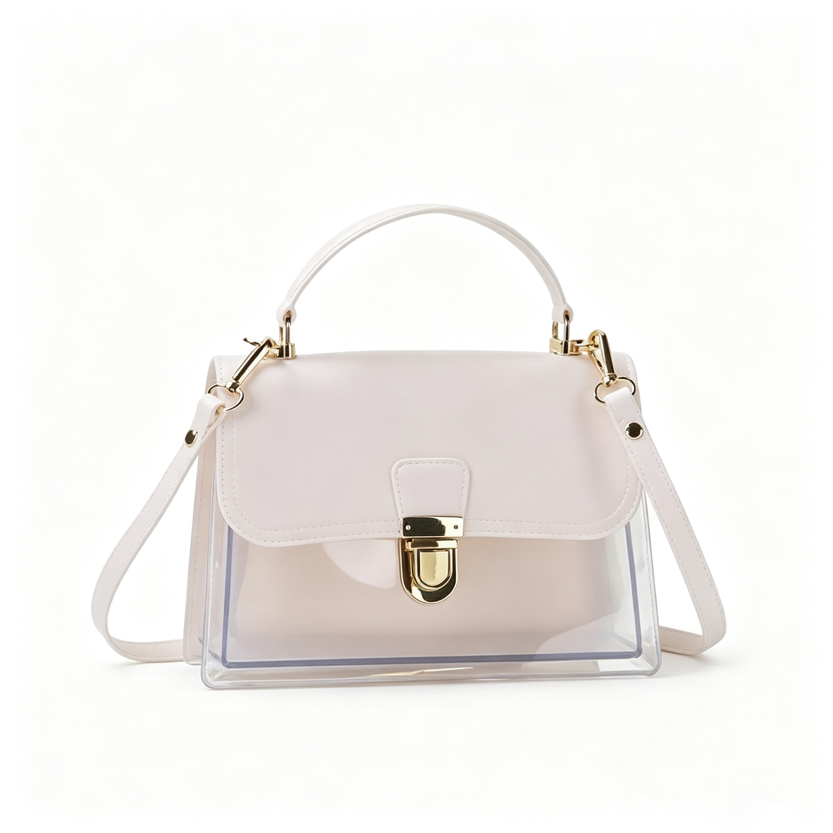 Stylish Clear Jelly Square Handbag Crossbody Bag 6W10BBG2113
