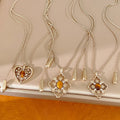 Chic Rhinestones Heart Pendant Choker Necklace 6W6JNC903