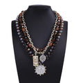 Multi-Layer Agate Beaded Necklace - DippedShop Wholesale - #5315