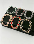 Vintage Gold Plated Floral Rhinestones Bracelet 6W6JBR722