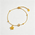Trendy Cubic Zirconia Double-Layer Chain Bracelet 6W6JBR512