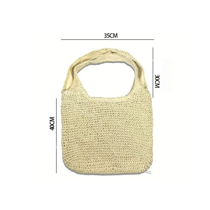 Woven Straw Shoulder Bag - DippedShop Wholesale - #5507