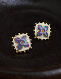 Vintage Gold Flower Stud Earrings - DippedShop Wholesale - #6515