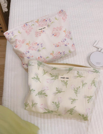 Flower Print Large Capacity Cosmetic Bag DP25E860