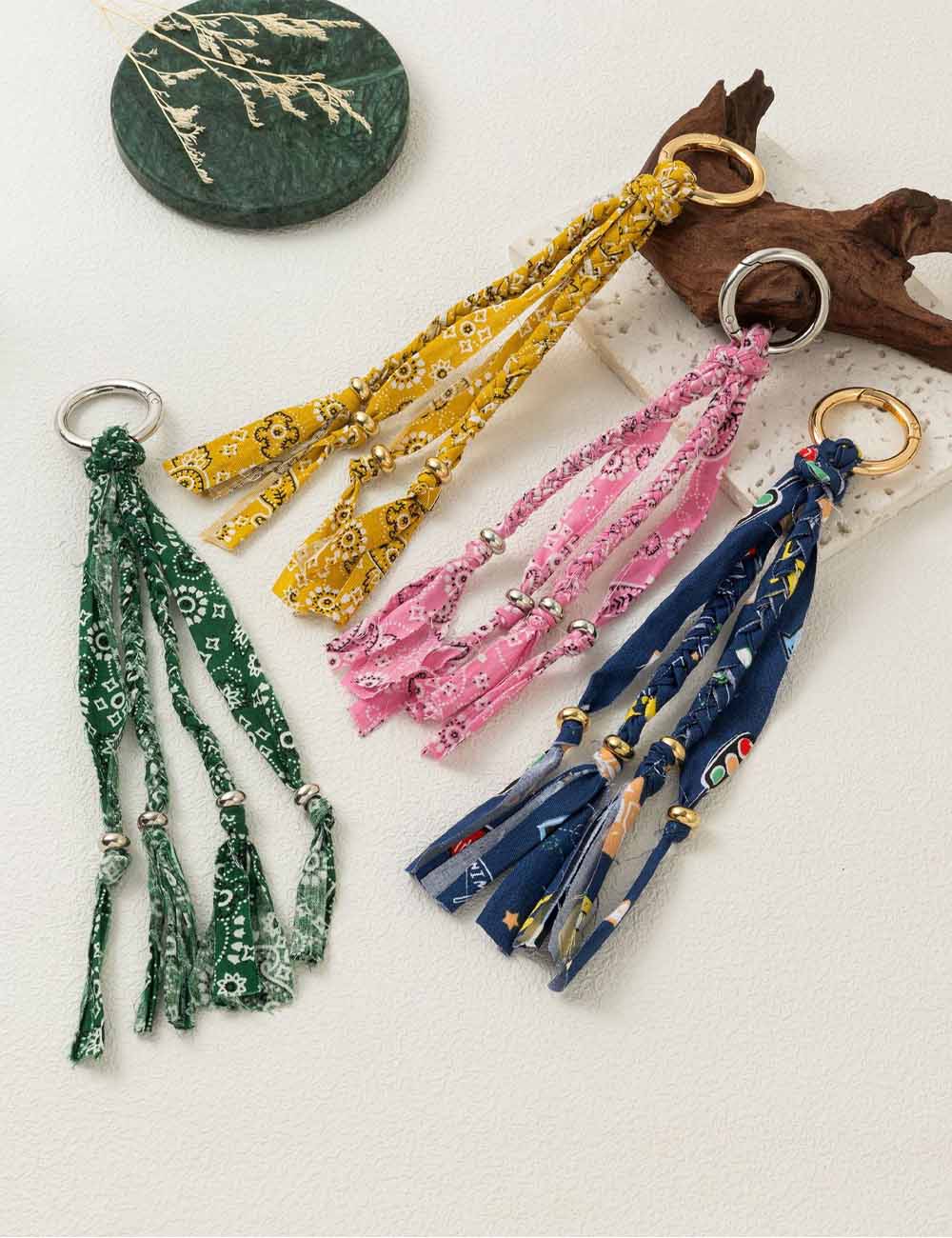 Floral Scarf Tassel Charm - DippedShop Wholesale - #7795