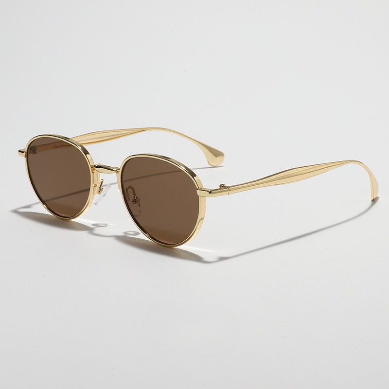 Metal Oval Frame Sunglasses - DippedShop Wholesale - #4691