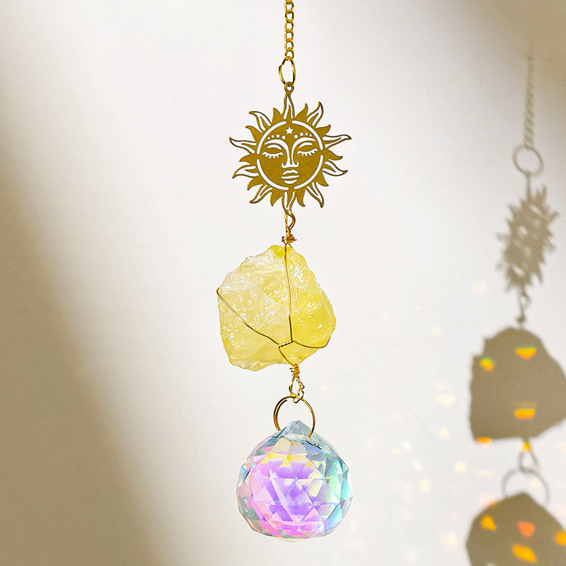 Natural Stone Crystal Ball Pendant - DippedShop Wholesale - #1651