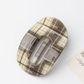 Color Block Plaid Hair Claw - DippedShop Wholesale - #9907