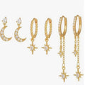 Stylish Gold Plated Moon Penda - DippedShop Wholesale - #3411