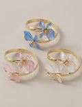 Vinatge Enamel Floral Gold Pla - DippedShop Wholesale - #8115