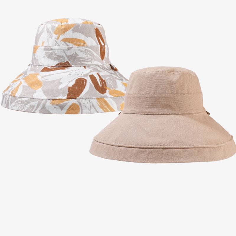 Casual Reversible Floral Print Wide Brim Bucket Hat 8BK6HAT163T