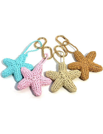 Cute Handmade Raffia Starfish Keychain Bag Charm MK2ZCAS6W10BBC47