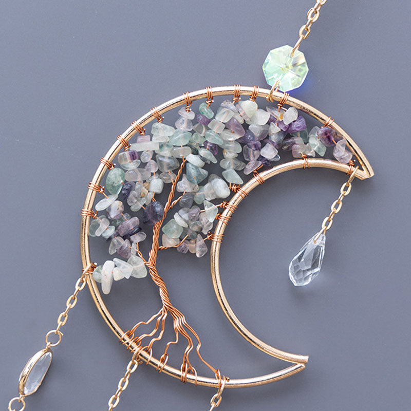 Crystal Moon Suncatcher - DippedShop Wholesale - #7379