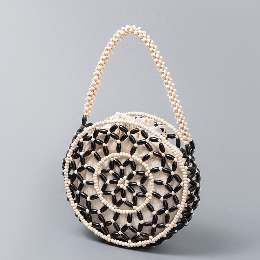 Round Wooden Bead Shoulder Bag DP25B739