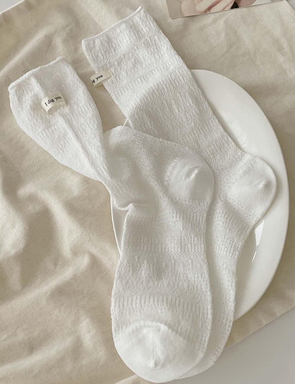 Minimalist Solid Crew Socks - DippedShop Wholesale - #2675