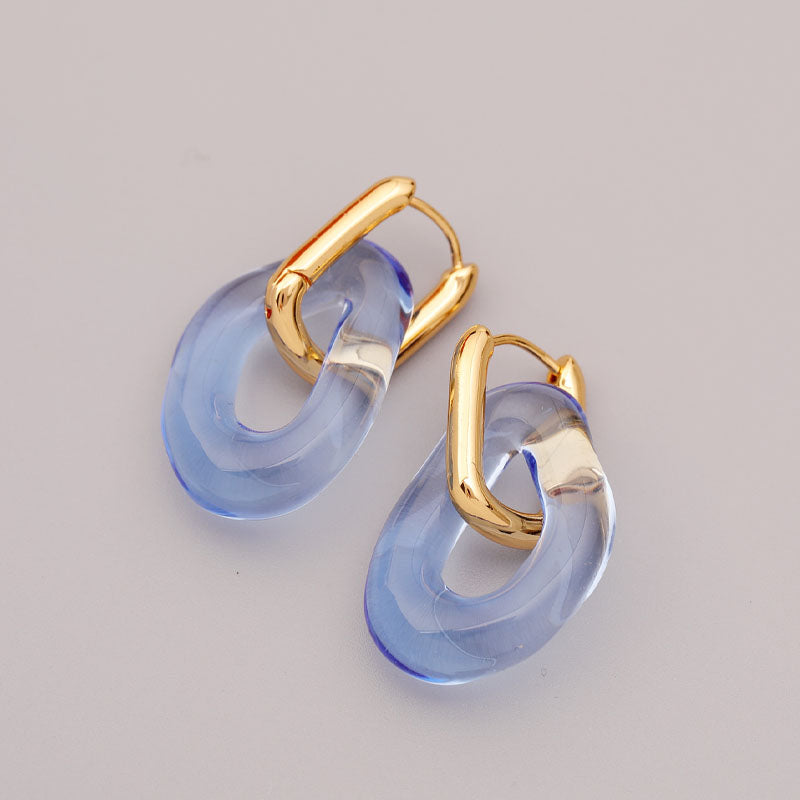 Chunky Gold Dangle Earrings - DippedShop Wholesale - #4467