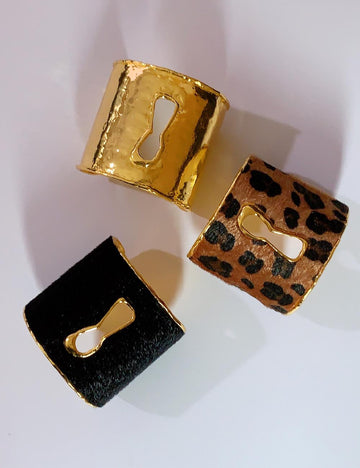 Leopard Print Wide Open Cuff Bracelet DP25F822