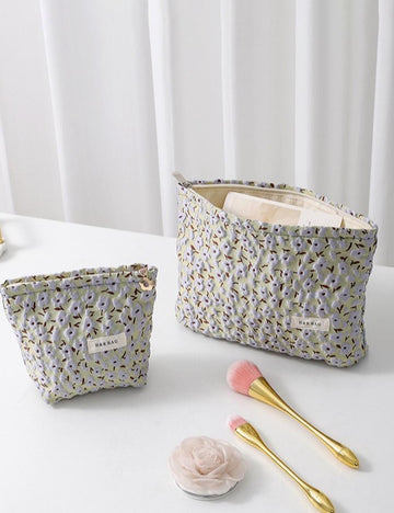 Color Block Flower Jacquard Makeup Bag DP25E655