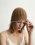 Vintage Pearl Tassel Hat - DippedShop Wholesale - #6963