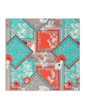 Vintage Floral Patchwork Square Scarf DP25F450