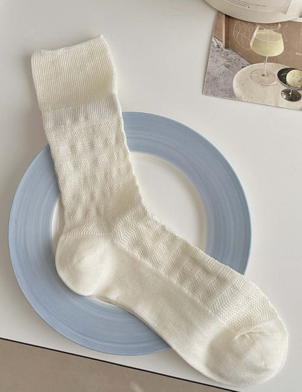 Casual Mesh Crew Socks - DippedShop Wholesale - #3859