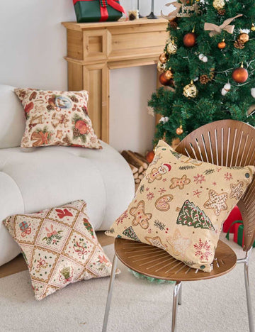 Elegant Christmas Jacquard Home Decor Pillow Case DP25H463
