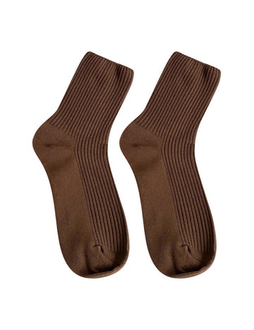 Cute Cotton Solid Color Crew Socks DP25E995