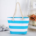 Simple Color Block Striped Beach Shoulder Bag MK2BLW6W10BBG559