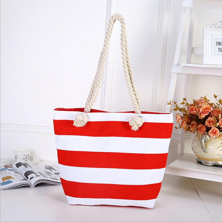 Simple Color Block Striped Bea - DippedShop Wholesale - #5923