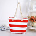 Simple Color Block Striped Beach Shoulder Bag MK2BLW6W10BBG559