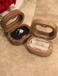 Oval Walnut Ring Box - DippedShop Wholesale - #9939
