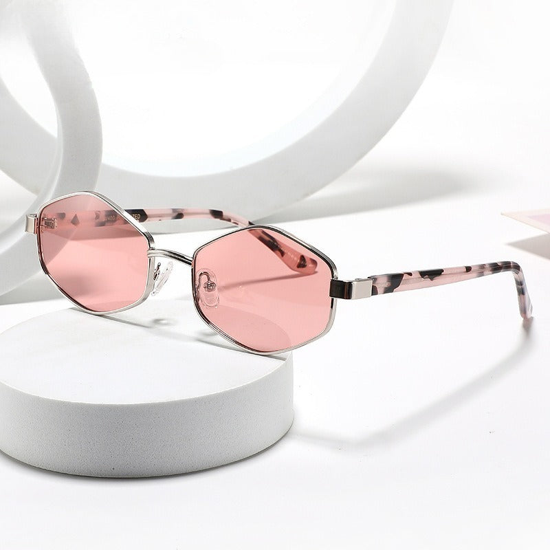 Geometric metal frame sunglasses - DippedShop Wholesale - #4195