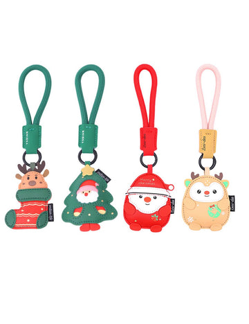 Leather Santa Claus Christmas Bag Charm DP25G767