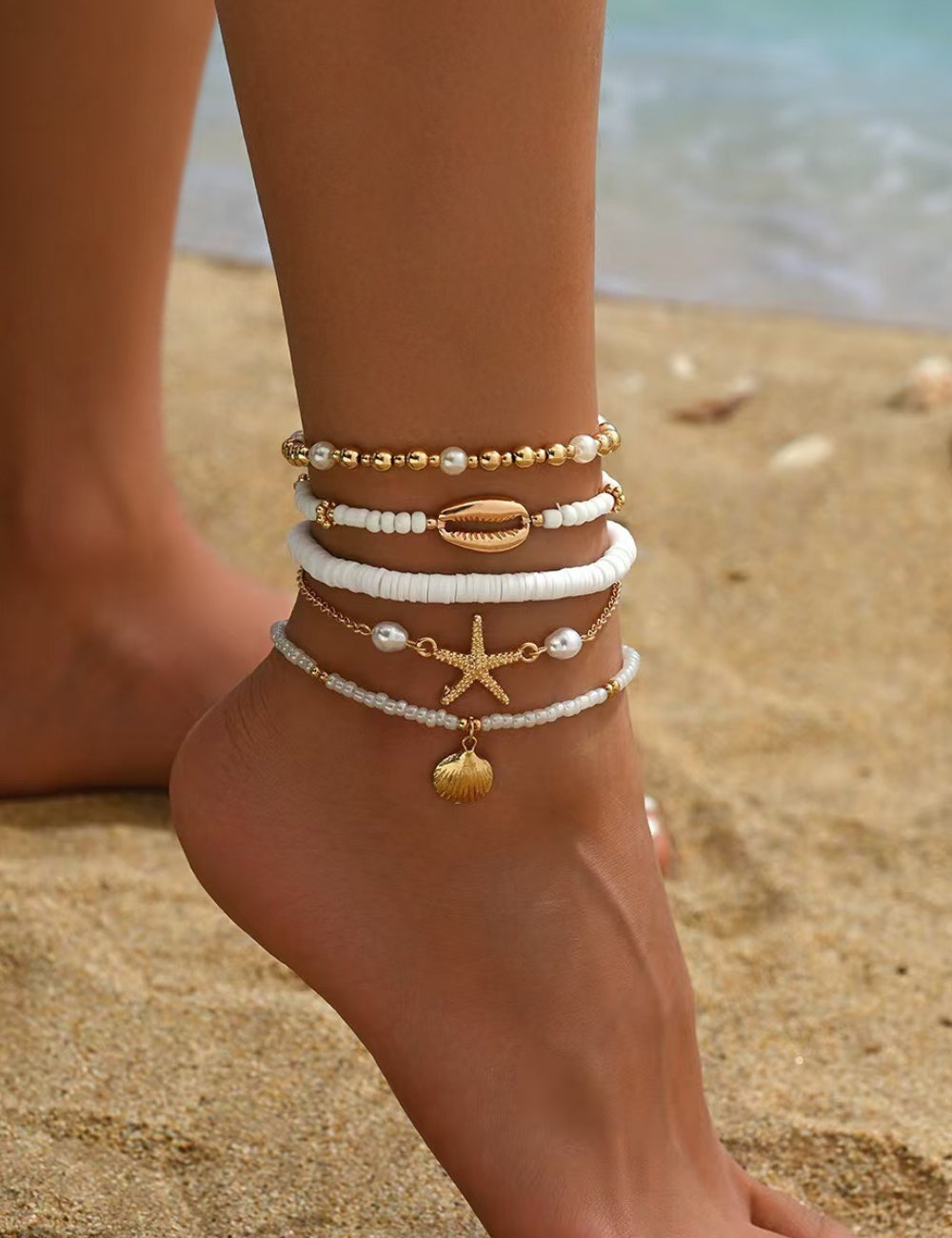 Stylish Pearl Bead Chain Shell - DippedShop Wholesale - #1699