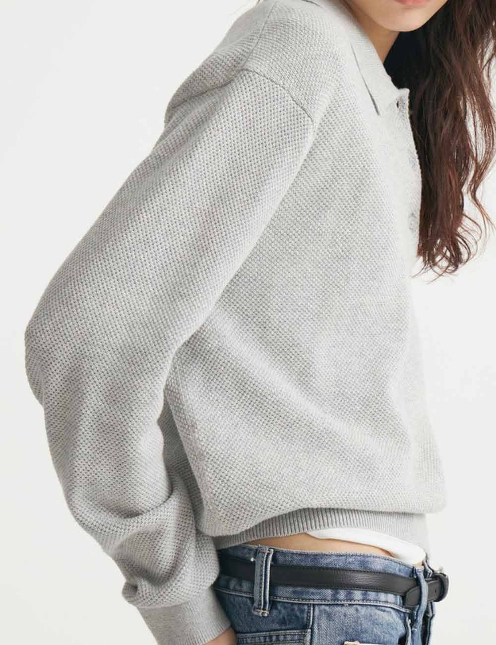 Trendy Lapel Collar Long Sleeve Sweater DP25E521