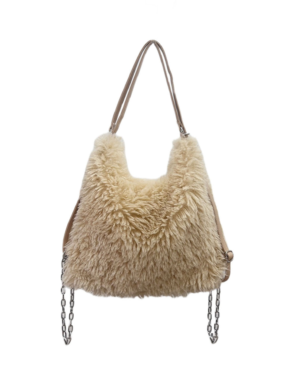 Fluffy Plush Large Capacity Backpack Shoulder Bag DP25G655