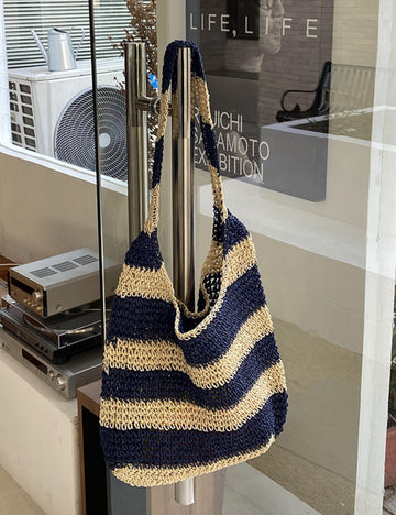 Large Beach Stripe Woven Bag DPWB16