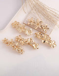 Fashion Metal Gold Flower Hair Claw Clip MK2MBEP6W6HCP379
