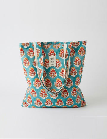 Flower Color Block Tote Bag - DippedShop Wholesale - #3475