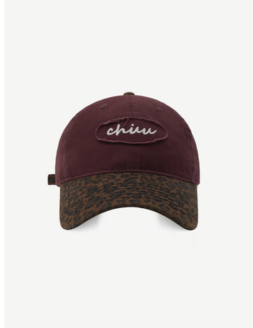 Leopard Splicing Letter Embroidered Baseball Caps DP25D653